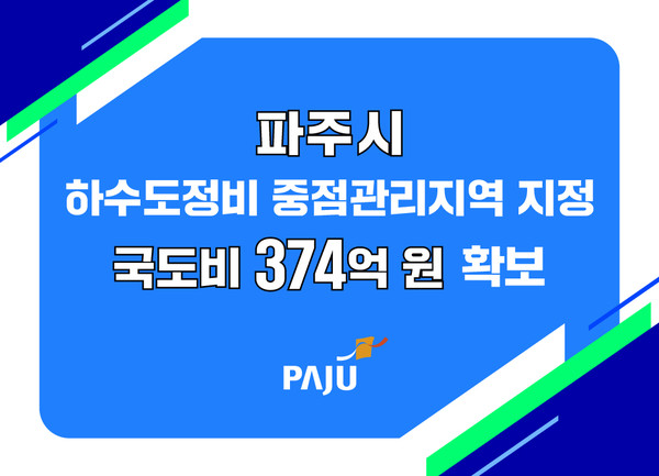 ▲ 파주시 하수도정비 중점관리지역 지정 홍보물.