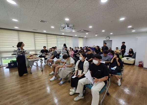 ▲ 여주시 보건소 '토요부부 출산준비교실' 운영 모습.