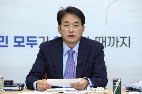 ▲ 이동환 고양특례시장이 간부회의를 주재하고 있다.