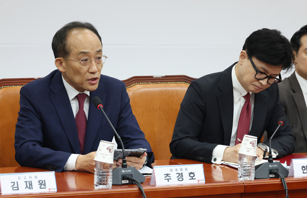 ▲ 발언하는 추경호 원내대표. /뉴시스