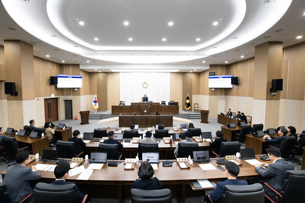 ▲ 김포시의회 제247회 임시회 4차 본회의 전경.