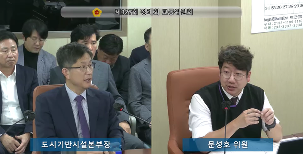 ▲ 질의하는 문성호 의원.
