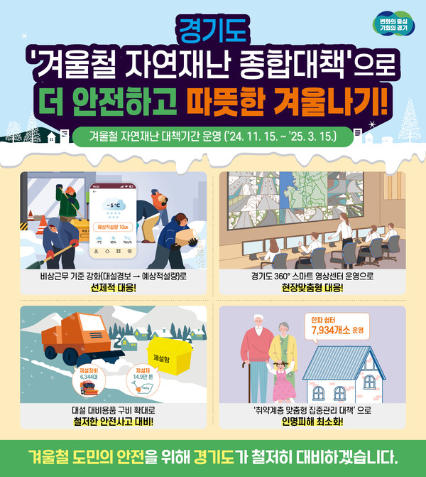▲ 겨울철 자연재난 종합대책 안내물.