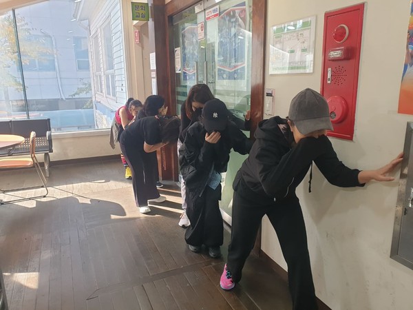 ▲ 양천구시설관리공단, 2024년 하반기 목동타운홀 소방교육훈련 실시 모습.