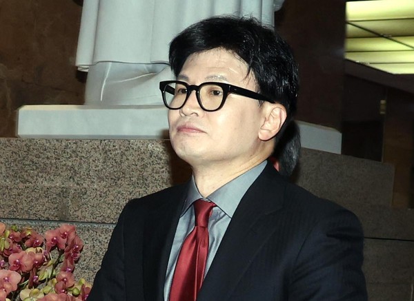▲ 비공개 의원총회 참석하는 한동훈 대표. /뉴시스