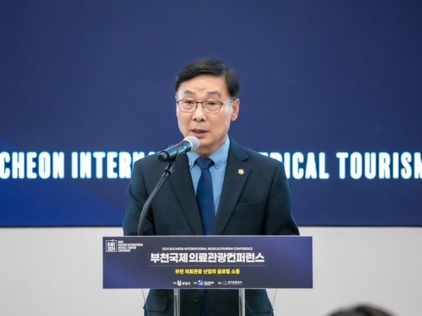 ▲ 김병전 부천시의회 의장이 인사말을 하고 있다.