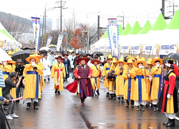 ▲ 파주목사 부임행차 재현 진행 모습.