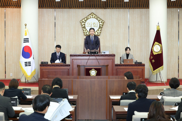 ▲ 고양시의회 정례회 개회 모습.