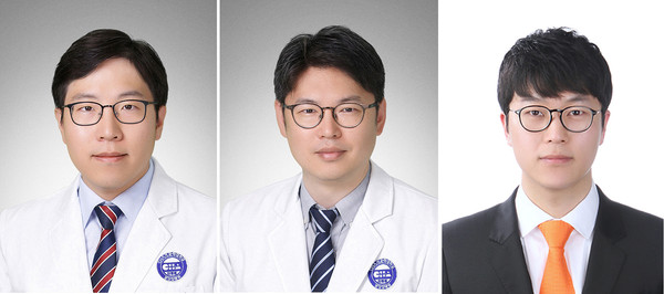 ▲ 분당 차병원 혈액종양내과 김찬·전홍재 교수, 이원석 연구교수 사진.