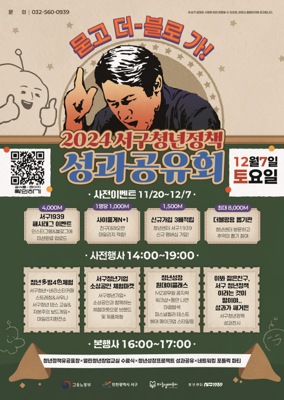 ▲ 2024 서구청년정책 성과공유회 포스터.