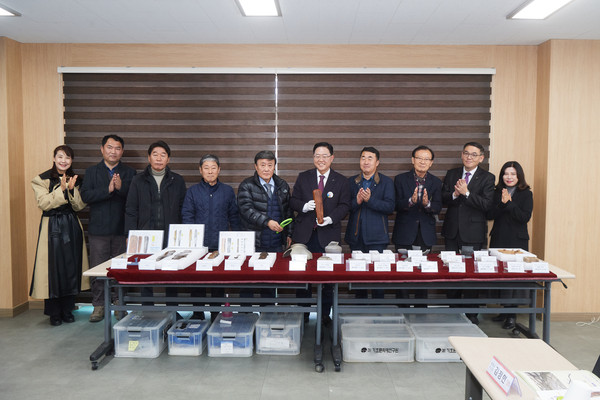 ▲ 양주대모산성 14차 발굴 조사 현장 공개회 개최 모습.