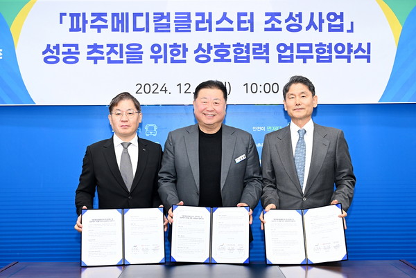 ▲ ‘파주메디컬클러스터 조성사업’ 성공 추진 위한 업무협약 체결 모습.