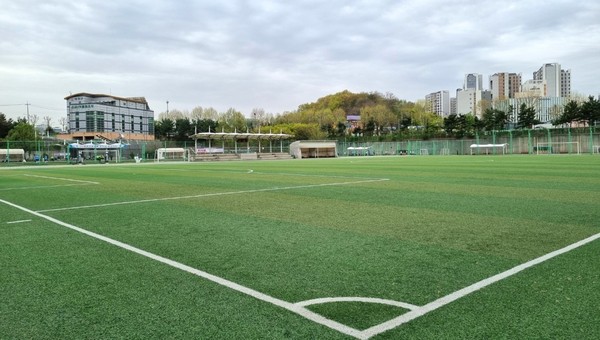 ▲ 양천구시설관리공단 해누리체육공원 축구 풋살장 전경.