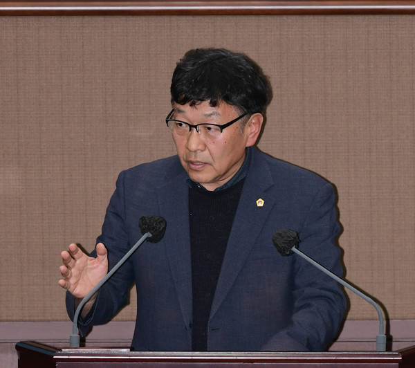 ▲ 송재혁 의원 5분 자유발언 사진.