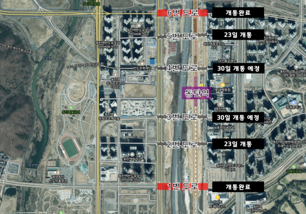 ▲ 경부직선화 상부연결도로.