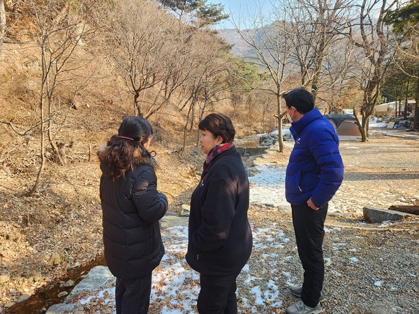 ▲ 김포시 산사태 취약지 점검 실시 모습.
