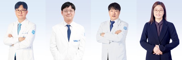 ▲ 분당서울대병원 소아청소년과 김헌민 교수, 조재소 교수, 디지털헬스케어연구사업부 이호영 부장, 유수영 교수.