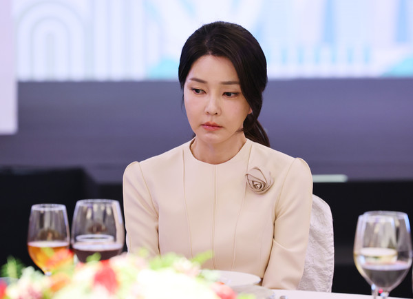 ▲ 싱가포르 동포간담회 참석한 김건희 여사. /뉴시스