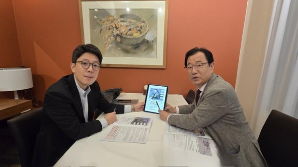 ▲ 이현재 하남시장(오른쪽)과 김병민 서울시 정무부시장(왼쪽).