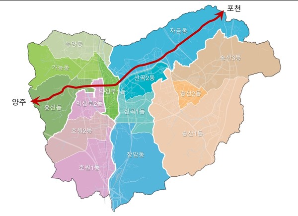 ▲ 호국로 위치도.