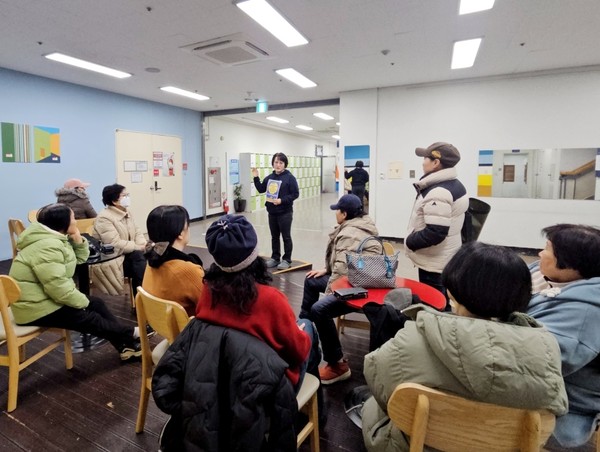 ▲ 설 명절맞이 체육시설 청렴홍보 캠페인 실시 모습.