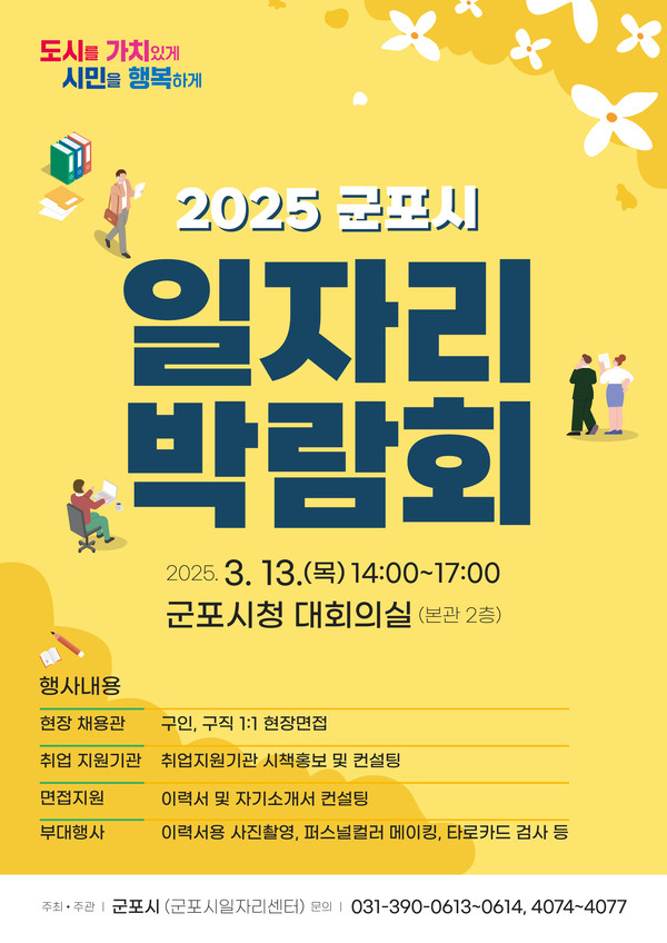 ▲ 군포시 2025년 상반기 일자리 박람회 포스터.