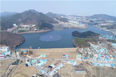 ▲ 덕우저수지 전경.
