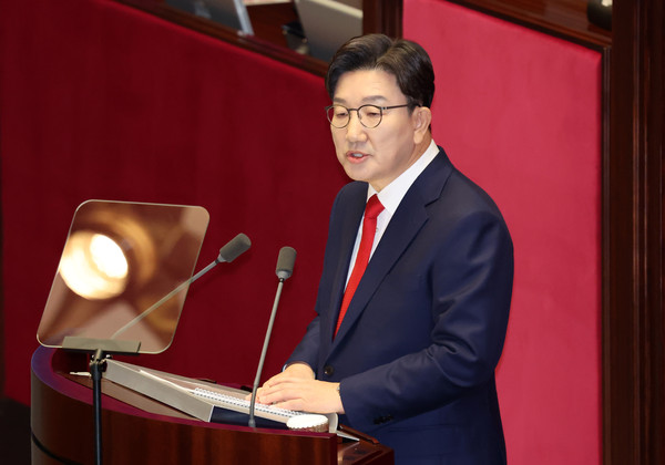 ▲ 권성동 원내대표 교섭단체 대표연설. /뉴시스