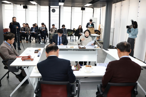 ▲ 용인특례시의회 제24차 대한민국특례시의회의장협의회 회의 개최 모습.