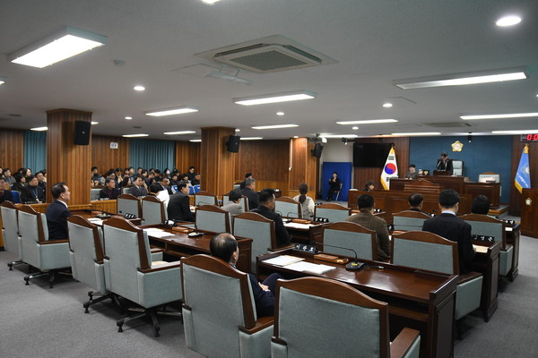 ▲ 미추홀구의회 제286회 임시회 개회 모습.