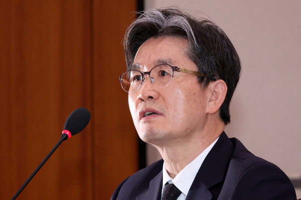 ▲ 오동운 고위공직자범죄수사처(공수처) 처장이 지난달 7일 오후 서울 여의도 국회에서 열린 법제사법위원회의 현안질의에서 의원 질의에 답변하고 있다.