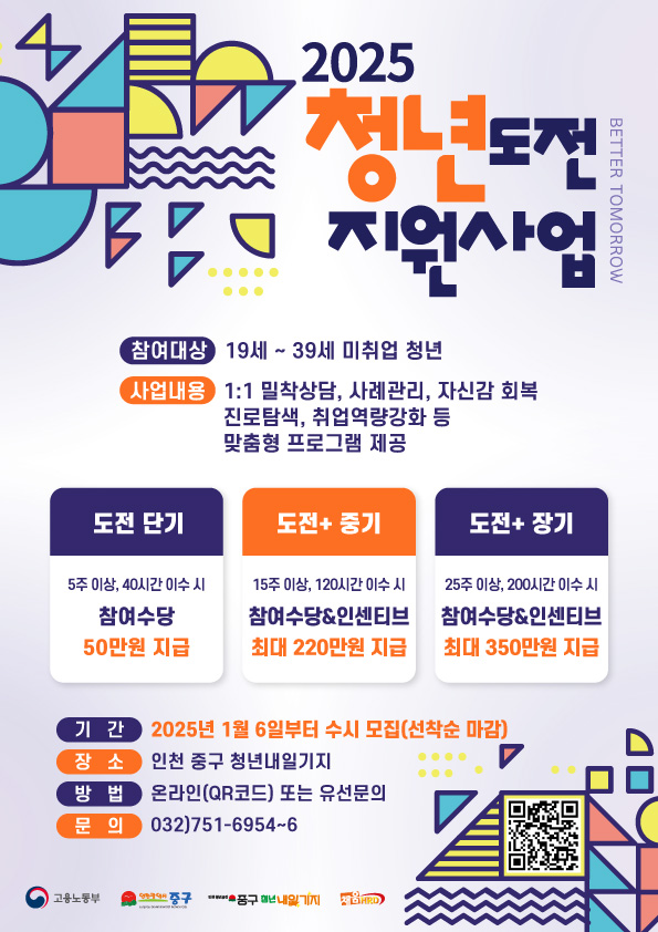 ▲ 2025 청년도전지원사업 참여자 모집 포스터.