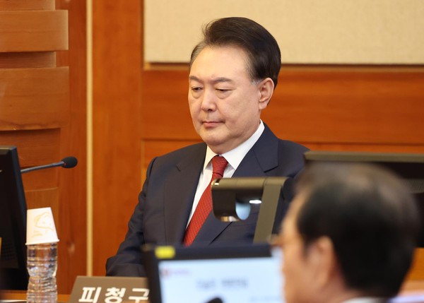 ▲ 탄핵심판 변론 출석한 윤 대통령. /뉴시스