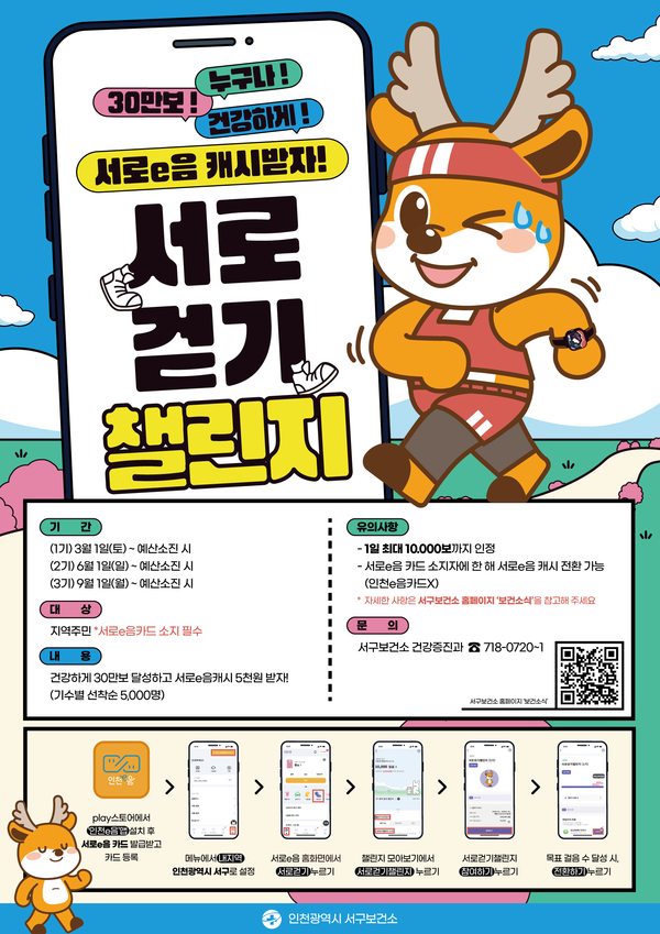 ▲ 인천 서구 '서로 걷기 챌린지' 포스터.