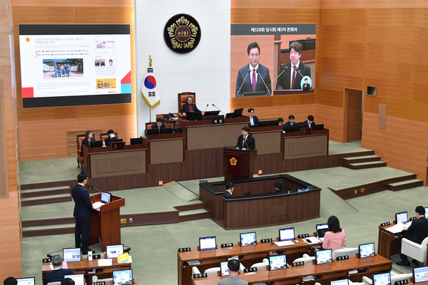 ▲ 문성호 시의원 5분 자유 발언.