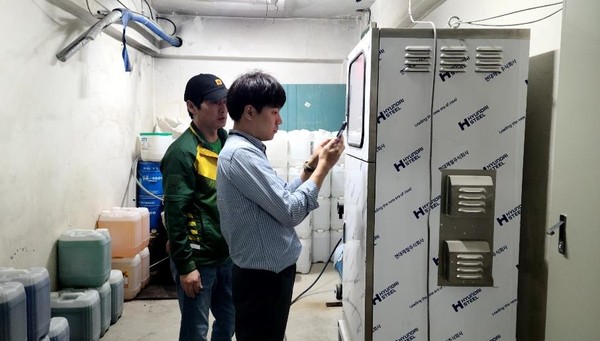 ▲ 찾아가는 기업 맞춤형 수질 환경 컨설팅 서비스 실시 모습.