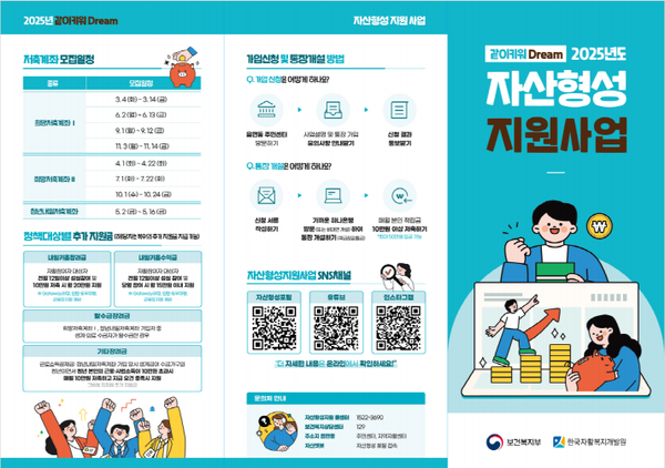 ▲ 자산형성 지원사업 안내물.