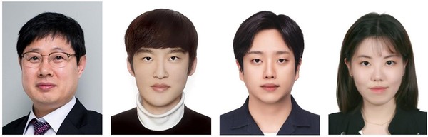 ▲ (왼쪽부터) 고려대 화공생명공학과 안동준 교수(교신저자), 정우혁 박사과정(공동 제1저자), 이상엽 박사(공동 제1저자), 이예담 박사과정(공동 제1저자). (사진=고려대 제공) /뉴시스