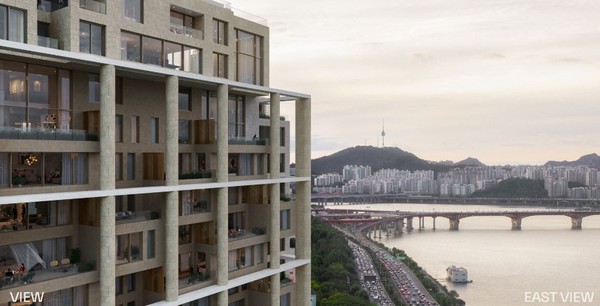 ▲ 서울 강남구 에테르노 청담의 한강뷰 이미지(사진=에테르노 청담 홈페이지 발췌). /뉴시스