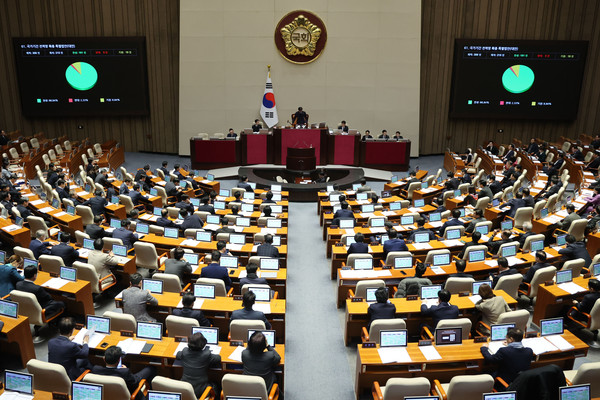 ▲ 서울 여의도 국회에서 열린 제422회 국회(임시회) 제7차 본회의. /뉴시스