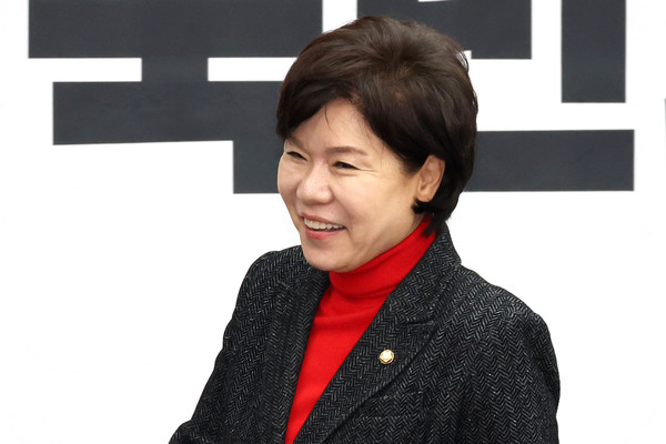 ▲ 원내대책회의 참석하는 조은희 의원. /뉴시스