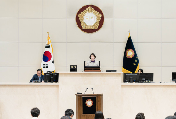 ▲ 용인특례시의회 제291회 임시회 제2차 본회의 개최 모습.