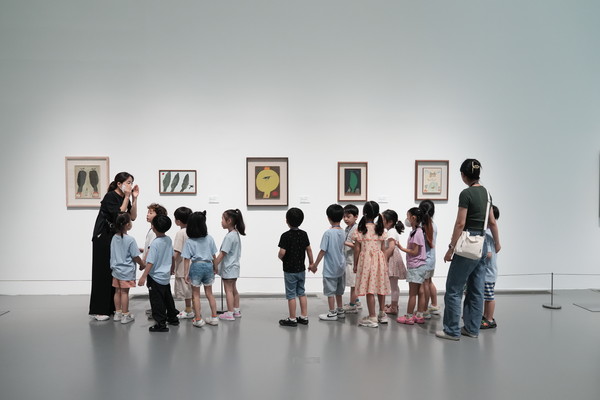 ▲ 경기도미술관 유아 대상 교육 진행 사진.