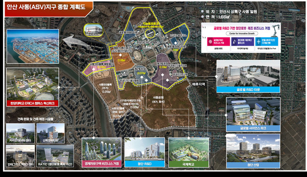 ▲ 안산시 ASV 경제자유구역 디지털 종합계획도.