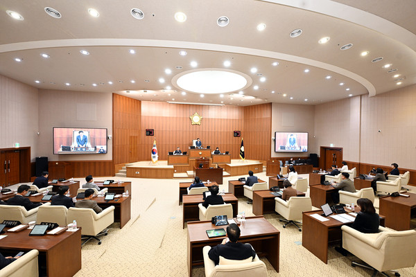 ▲ 제335회 임시회 폐회 전경.