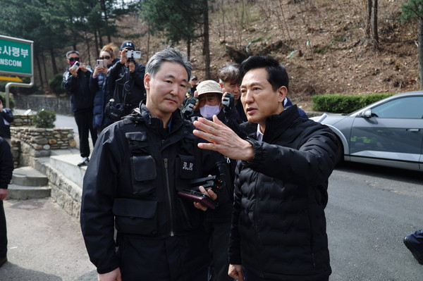 ▲ 남태령 현장 찾은 오세훈 서울시장. /뉴시스