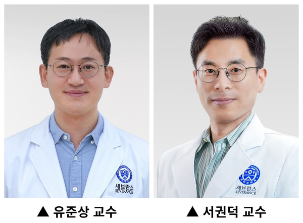 ▲ (왼쪽부터) 연세대학교 용인세브란스병원 신경과 유준상 교수, 강남세브란스병원 영상의학과 서권덕 교수.