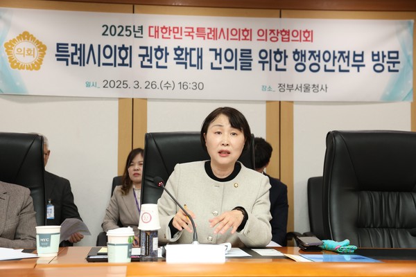 ▲ 유진선 의장이 발언하고 있다.