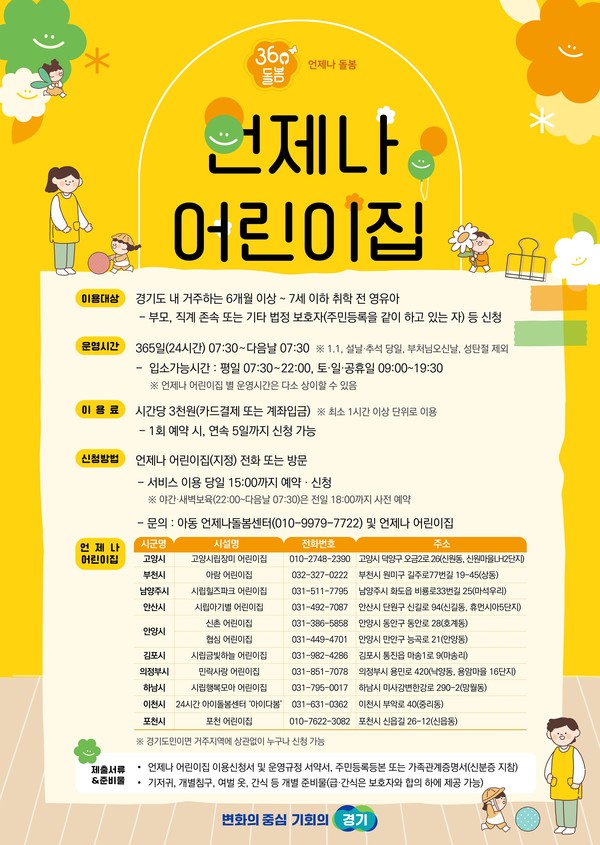 ▲ 언제나 어린이집 포스터.