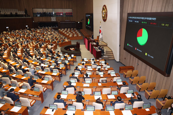 ▲ 제423회 국회(임시회) 제3차 본회의. /뉴시스